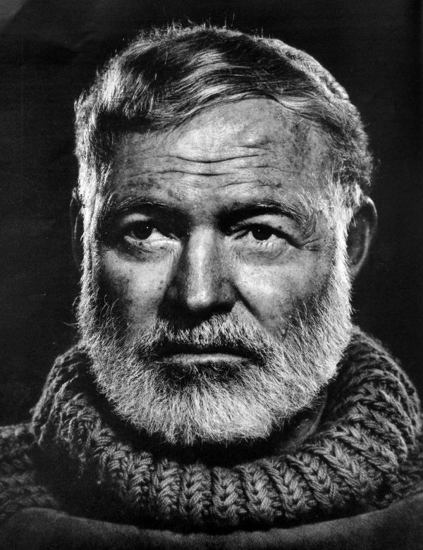 The portrait of Ernest Hemingway